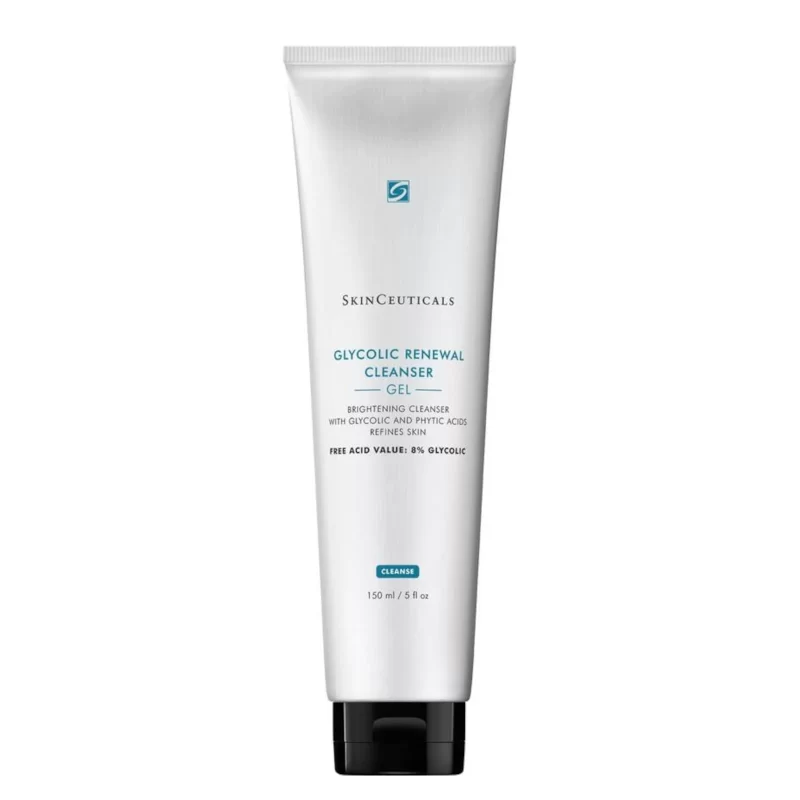 Skinceuticals glycolic renewal cleanser is a daily facial cleanser with a mild exfoliating action. Enriched in glycolic acid, it has a soft gel-foam texture, offering surprising results.