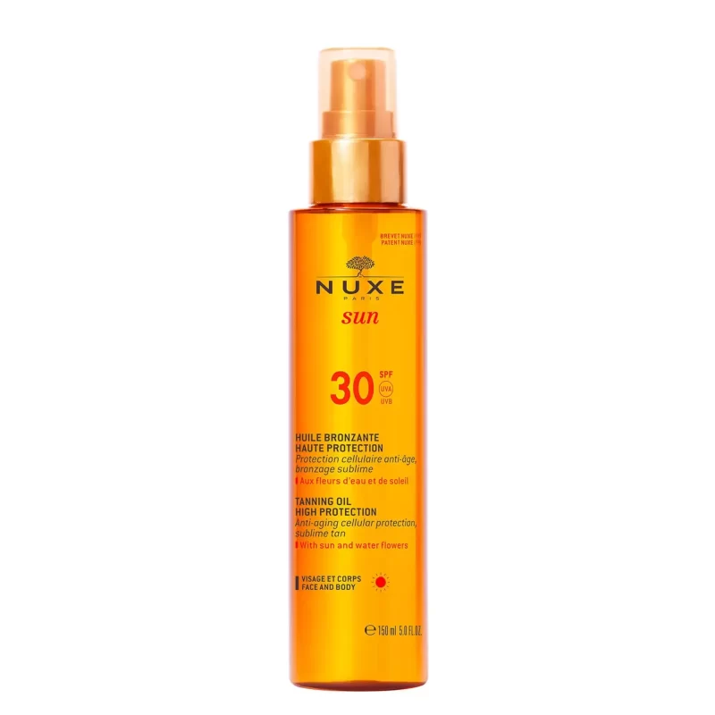 Nuxe sun anti-aging tanning oil spf30 face and body 150ml