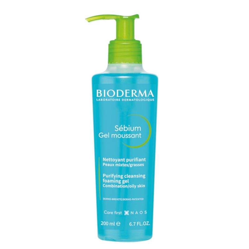 Bioderma sebium purifying cleansing gel for combination to oily skin 200ml