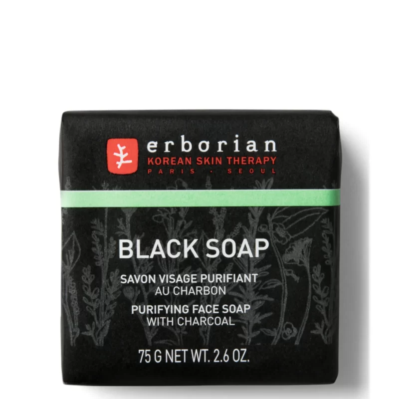 Erborian black soap purifing face soap with charcoal 75g 2.6 oz