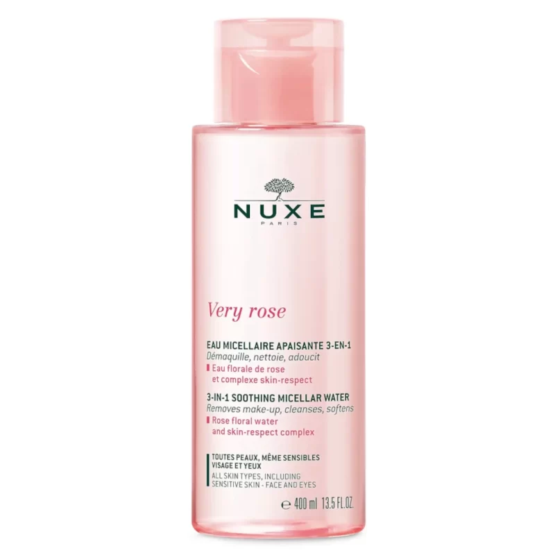 Nuxe very rose 3-in-1 soothing micellar water 400ml 13.5 fl.oz.