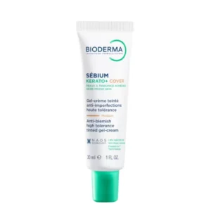 Bioderma Sébium Kerato+ Cover is an innovative 2-in-1 dermatological treatment specifically developed for acne-prone skin. It combines targeted anti-imperfection care with high-coverage tinted correction, offering both treatment and cosmetic benefits in a single step. Designed for adolescents and adults with mild to moderate acne, this daily care helps reduce blemishes, minimize post-acne marks, and even out the complexion instantly. At the same time, it respects the skin’s natural balance, ensuring good tolerance even for sensitive, acne-prone skin.