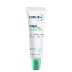 Bioderma Sébium Mat Control is a daily mattifying moisturizer specifically developed for combination to oily skin. This advanced dermatological treatment helps regulate excess sebum, reduce shine, and refine skin texture while maintaining optimal hydration. Designed with a lightweight, non-comedogenic formula, it delivers an immediate and long-lasting mattifying effect for up to 12 hours, making it an excellent choice for those struggling with oily skin and enlarged pores. Its smooth finish also makes it a perfect makeup base, ensuring longer-lasting, shine-free results throughout the day.