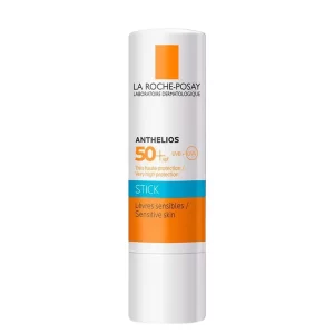 La roche posay anthelios xl spf50 sun protection lip stick, a sunscreen specific for lips with SPF50 and PPD26 protection. Developed with Shea Butter nourishes the lips.