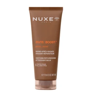 Lyskin-nuxe-men-multi-purpose-after-shave-balm-50ml-NUX00089_resultado Shaving can leave the skin feeling tight, sensitive and prone to redness, particularly when performed frequently or on naturally reactive skin. Choosing an aftershave treatment that not only soothes discomfort but also supports the skin's barrier is essential for maintaining healthy-looking skin. NUXE Men BOOST³ Soothing Replenishing Aftershave Balm is a lightweight post-shave moisturiser designed to calm irritation, provide long-lasting hydration and help the skin recover after every shave.
