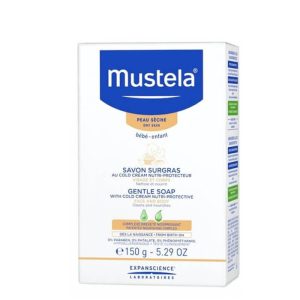 Mustela cold cream nutri-protective gentle soap for baby dry skin 150g
