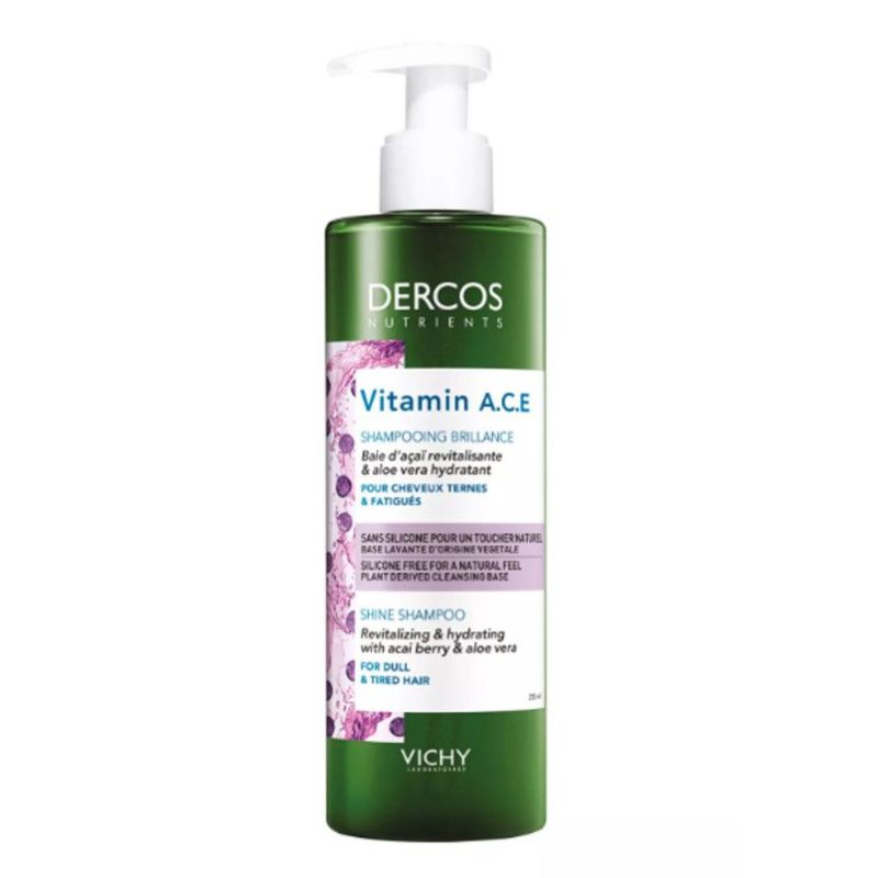 Vichy dercos nutrients vitamins a.c.e shampoo for dull and tired hair 250ml