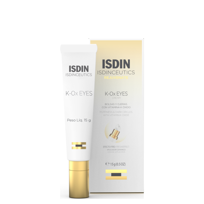 Isdin Isdinceutics K-OX Eyes es una crema especial para el contorno de ojos que ayuda a suavizar visiblemente la tez y las ojeras.