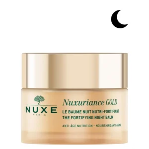 Nuxe Nuxuriance Gold Nutri-Fortifying Night Balm 50ml is an intensive anti-ageing night treatment specially developed for dry skin weakened by age. Working while you sleep, this luxurious balm combines NUXE's exclusive Bi-Floral Cells® of Saffron and Bougainvillea with Porcelain Rose Oleoactive® to nourish, redensify and revitalise the skin overnight.