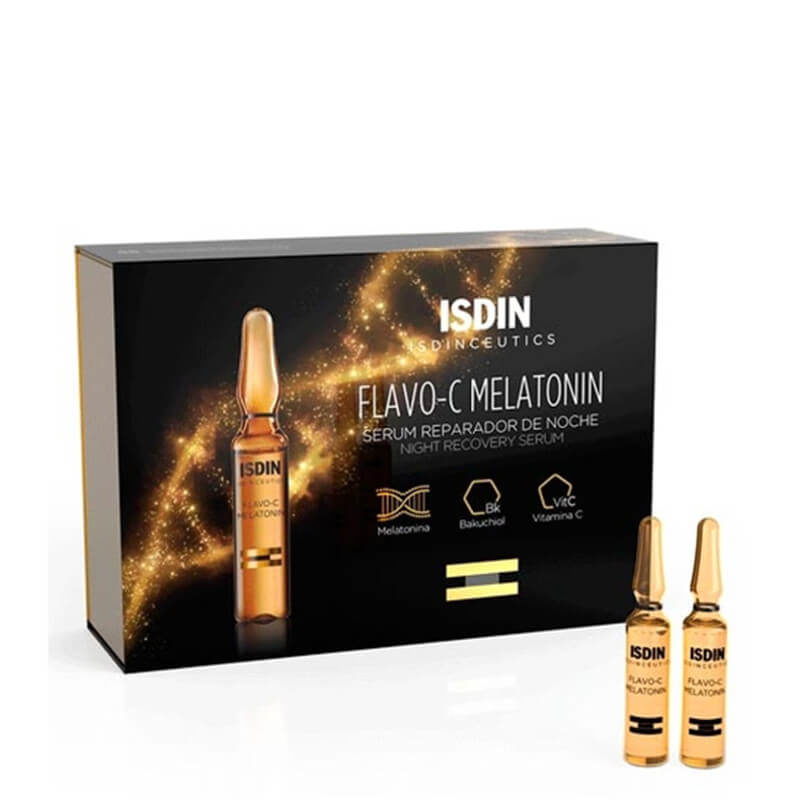 Isdin isdinceutics flavo-c melatonin night recovery serum ampoulles 30x2ml