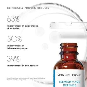 Skinceuticals blemish + age defense is an oil-free treatment serum to help reduce imperfections and signs of age. It helps combat imperfections, reduce excess sebum production and reduce fine lines and roughness that give the skin an aged appearance.