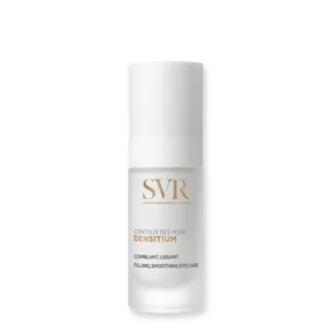 Lyskin-svr-densitium-eye-contour-cream-mature-skin-15ml-SVR00030_result The SVR Densitium Eye Contour is a complete anti-aging eye cream for dark circles and wrinkles, specifically developed to target the delicate eye area. Designed for mature skin, it helps visibly reduce dark circles, puffiness, and crow’s feet, while restoring firmness and radiance. Moreover, its advanced dermatological formula works deep within the skin to smooth expression lines and redefine the eye contour. As a result, the eyes appear more open, refreshed, and visibly younger.