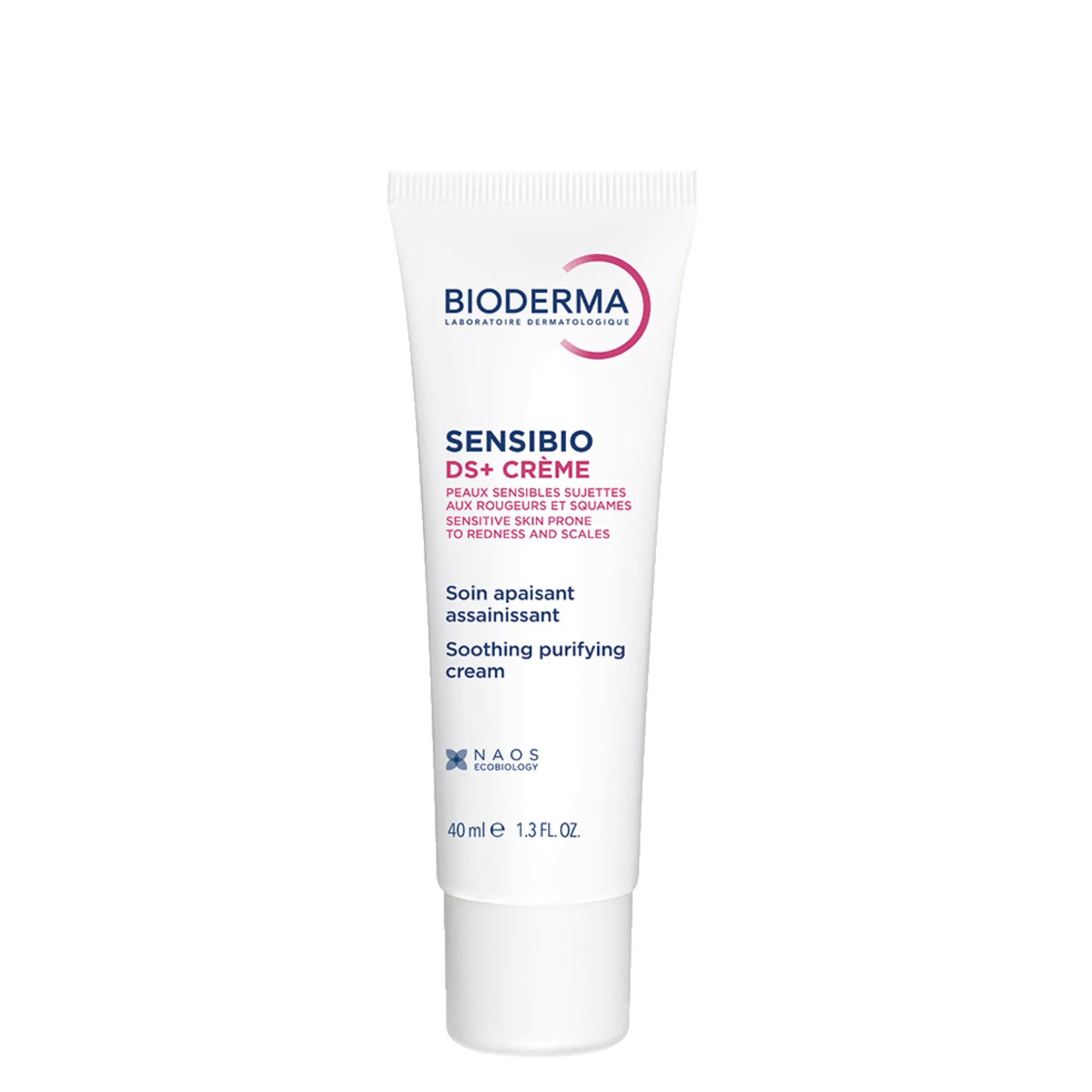 Lyskin-bioderma-sensibio-ds-anti-redness-and-anti-scales-care-40ml-BDM00051_result Bioderma Sensibio DS+ Cream is a targeted daily treatment designed for sensitive skin prone to redness and flaking. Developed according to the ecobiological principles of NAOS, this dermocosmetic care goes beyond surface-level relief by addressing the underlying causes of irritation and desquamation. Its advanced formula helps regulate the factors responsible for skin imbalance, offering both immediate soothing action and long-term improvement in skin comfort and appearance.