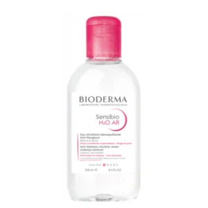 Bioderma Sensibio H2O AR is a dermatological micellar water specifically formulated to cleanse, remove makeup, and visibly reduce redness while soothing sensitive and reactive skin. Designed with an anti-redness action, it offers a complete cleansing solution that respects the skin’s balance while targeting discomfort and visible flushing. Combining cleansing efficacy with soothing care, this micellar water is ideal for those looking to minimize redness while maintaining a gentle daily routine.