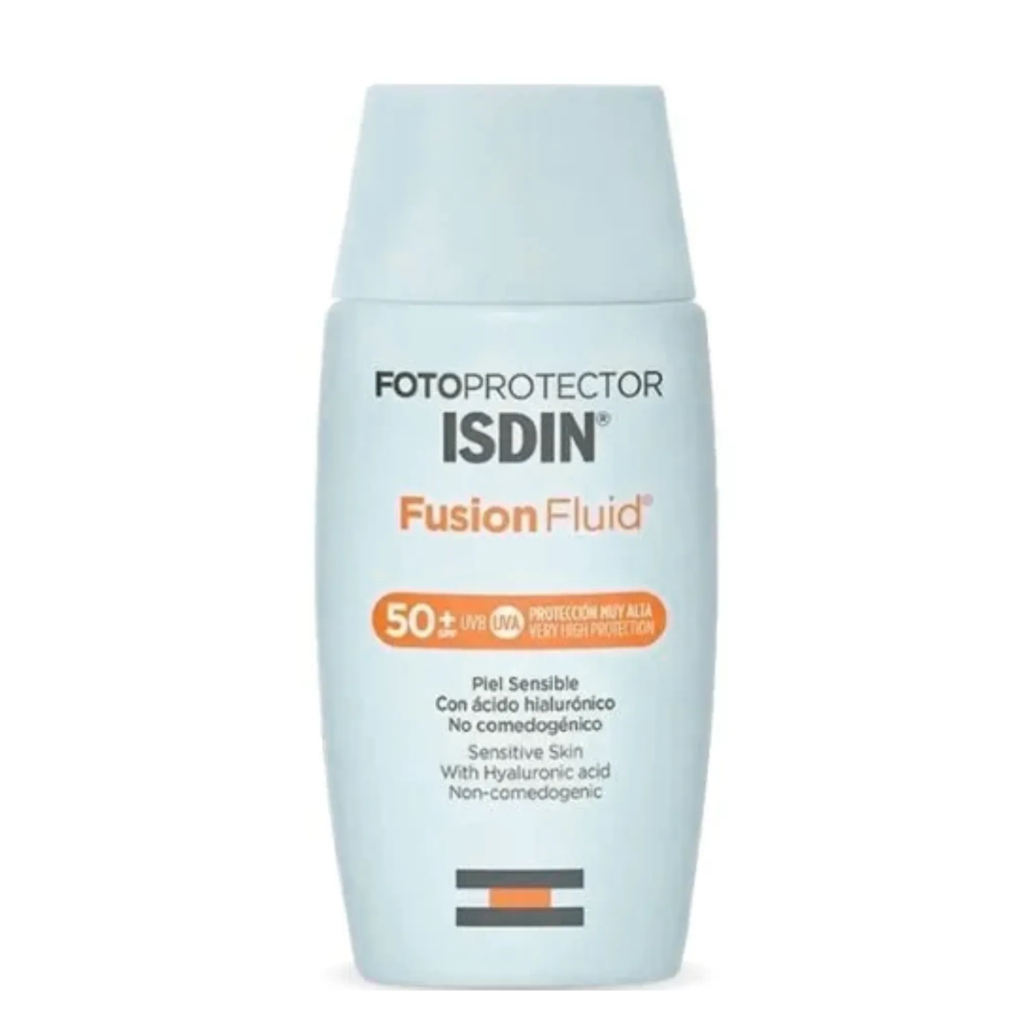 Lyskin-isdin-fotoprotector-fusion-fluid-spf50-50ml-ISD00102 (3)_resultado Isdin Fusion Fluid SPF 50+ is a lightweight facial sunscreen designed to provide very high sun protection while leaving the skin with a smooth, mattified finish. Its fluid texture spreads easily, absorbs quickly and blends into the skin, making it a practical choice for everyday facial care. In addition, the formula contains hyaluronic acid to help maintain skin hydration.