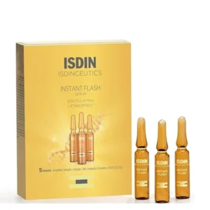Isdin isdinceutics instant flash is an ampoules treatment for an immediate lifting effect. Each ampoule is composed of a combination of active substances that promote an immediate and prolonged lifting effect that rejuvenates facial expression and appearance. Its Q10 peptide formula helps energize facial skin by eliminating signs of fatigue and stress. LineBoost promotes moisturizing antiaging action and visibly rejuvenates the appearance of the face.
