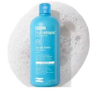 ISDIN Nutratopic Pro-AMP Emollient Bath Gel is a gentle daily cleanser specially formulated for atopic and very dry skin. Suitable for the whole family, it helps cleanse the skin while providing emollient care to reduce dryness and support the skin’s natural protective barrier.