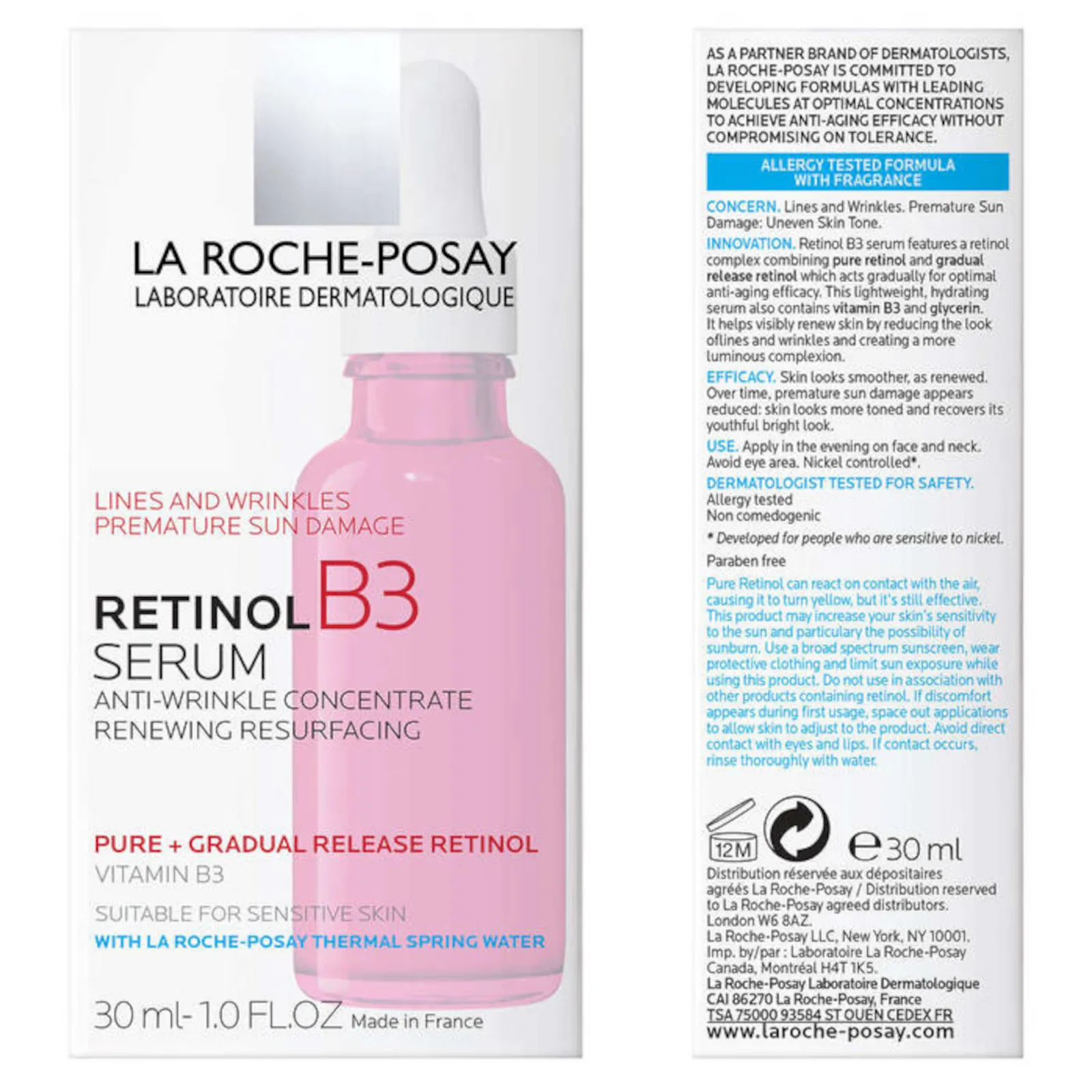 La posay retinol b3 anti-wrinkles serum 30ml - Lyskin