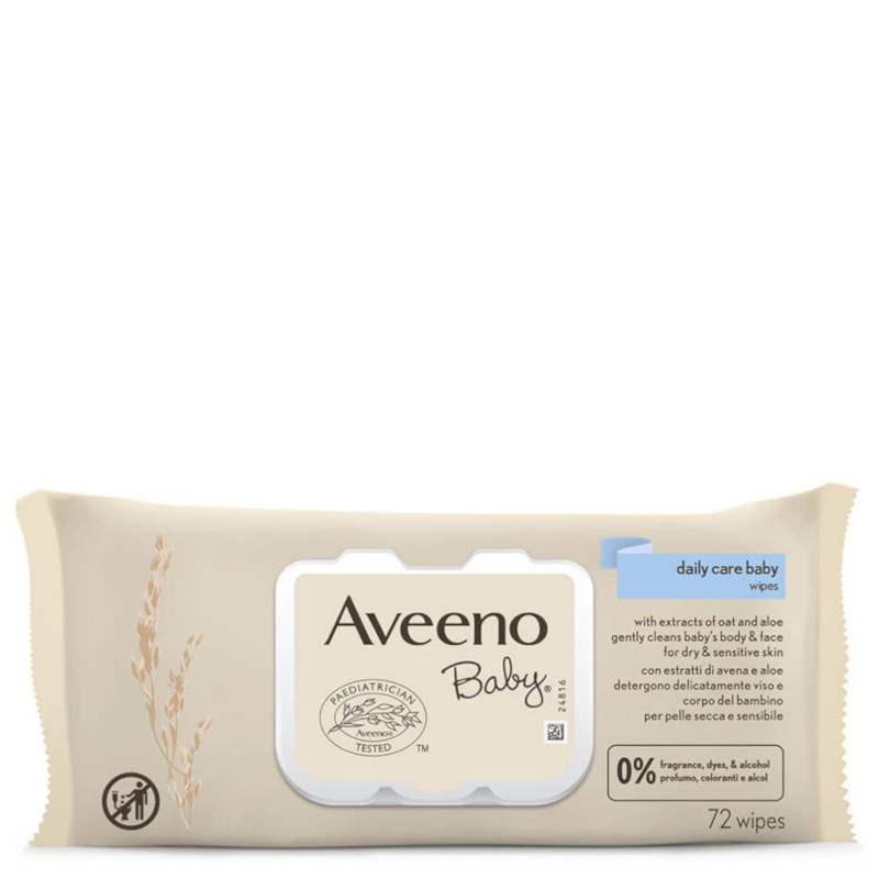 Aveeno baby wipes for baby's sensitive skin 72units
