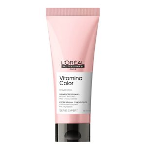 Loreal Professionnel Série Expert Vitamino Color Conditioner fills the damaged areas of the cuticle, preventing color fading. 200ml