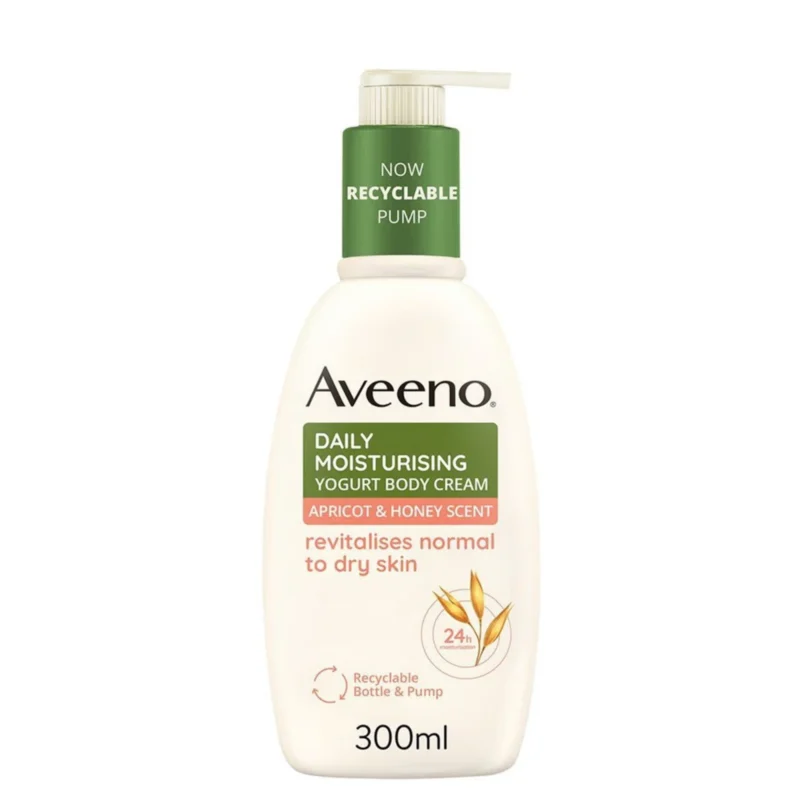 Aveeno daily moisturising yogurt body cream apricot & honey 300ml