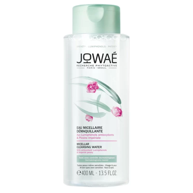 Jowaé micelar cleansing water is a cleansing care suitable for cleansing and removing makeup from all skin types, even sensitive skin. Formulated with gentle, antioxidant-rich actives, the skin is immediately refreshed, cleansed as well as free of its impurities.  As a result, it radiates a new light.