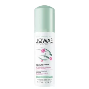 Jowaé Der mizellar schäumende Reiniger ist eine Reinigungspflege für alle Hauttypen, auch für empfindliche Haut. Kann auf Gesicht und Augen aufgetragen werden, entfernt Unreinheiten und Schmutzpartikel und sorgt für einen ausgeglicheneren und angenehmeren Teint.