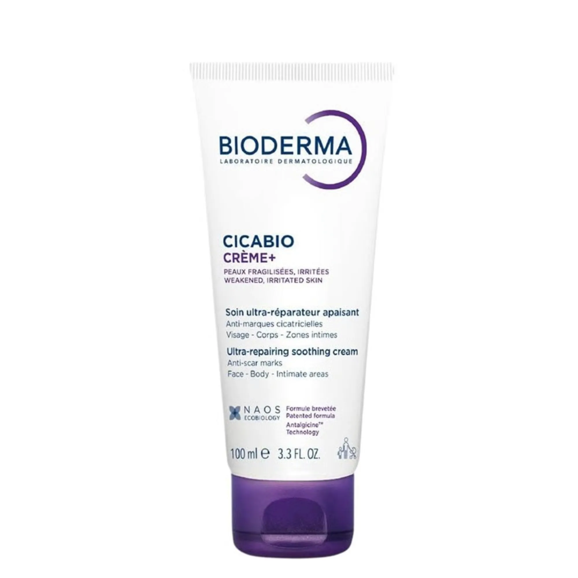 Lyskin-bioderma-cicabio-creme-repairing-cream-100ml-BDM00091_result Bioderma Cicabio Crème+ is an advanced repairing and soothing cream specifically developed for fragilized, irritated, or damaged skin. Designed to support the skin’s natural healing process, this dermatological treatment helps restore the skin barrier while respecting and rebalancing the skin microbiome. Suitable for the whole family—including adults, children, and babies—this versatile formula can be applied to the face, body, and even external intimate areas, making it an essential product for any skin recovery routine.