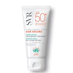 SVR Sun Secure mineralische getönte Komfortcreme für trockene bis sehr trockene Haut LSF 50 50 ml