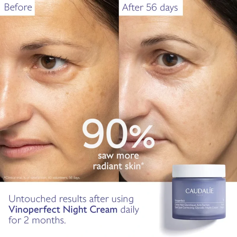 Caudalie Vinoperfect Dark Spot Correcting Glycolic Night Cream 50ml 1.6fl.oz Refillable 