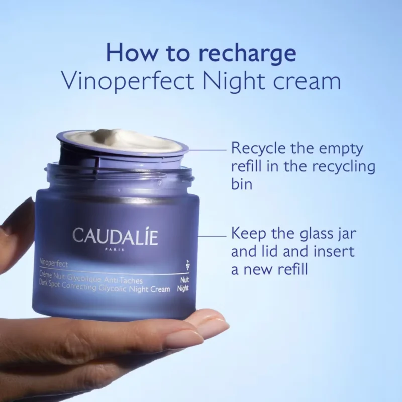 Caudalie Vinoperfect Dark Spot Correcting Glycolic Night Cream 50ml 1.6fl.oz Refillable 