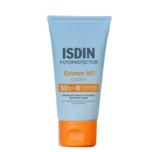 Isdin Extrem 90 Spf50 Sunscreen for extreme solar radiation is a cream textured face sunscreen that offers very high UVB and UVA SPF50+ protection and intense and immediate hydration for extreme solar radiation conditions. Ideal for surfers, mountaineers, winter, and water sports.