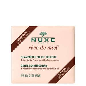 Nuxe rêve de miel shampoo suave em barra 65g 2.2oz. líquido molhado