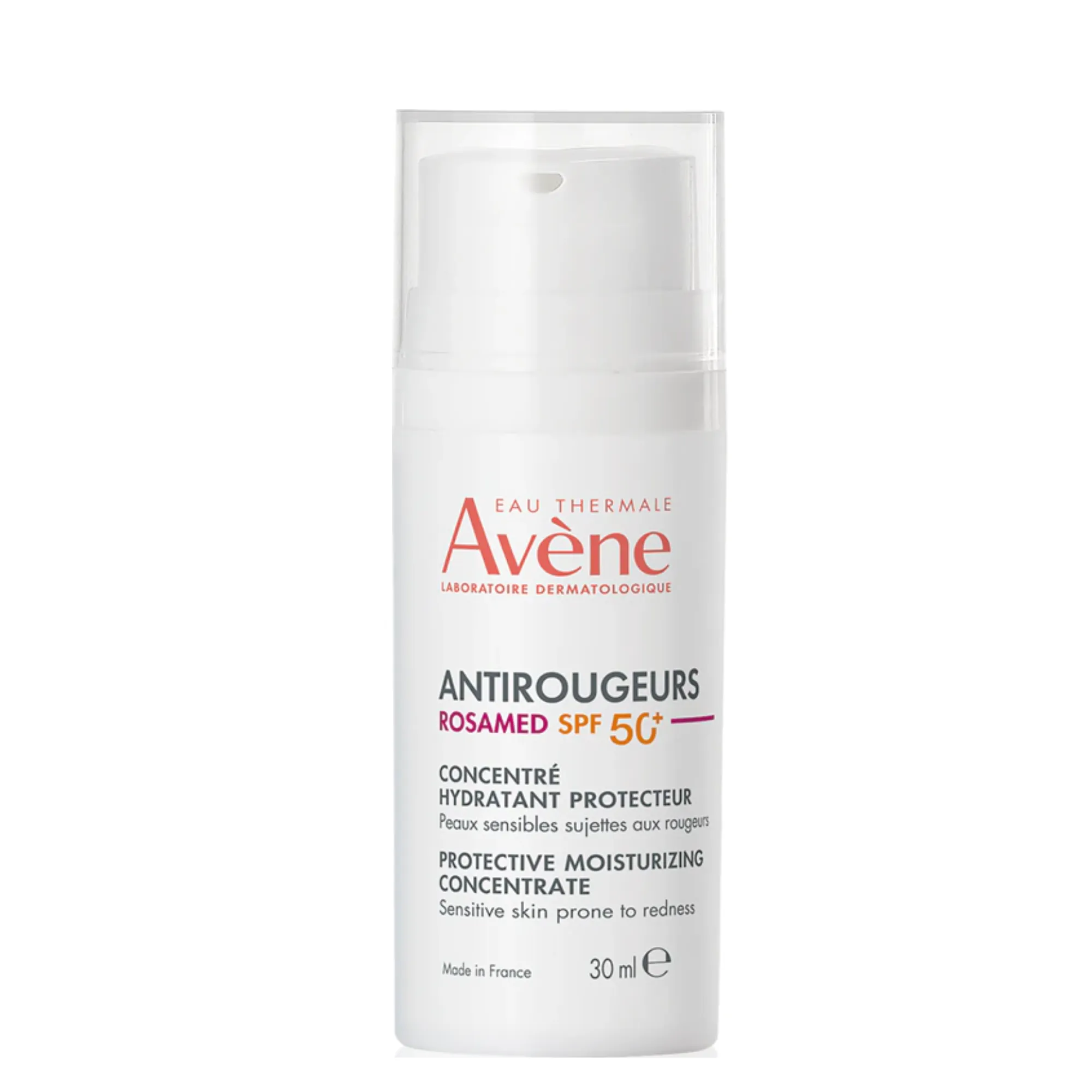 Lyskin-avene-antirougeurs-day-soothing-emulsion-40ml-AVN00094 Avène Antirougeurs Rosamed Protective Moisturizing Concentrate SPF50+ is a daily skincare product designed for sensitive, reactive and redness-prone skin. It combines long-lasting anti-redness care with very high SPF50+ protection, helping protect the skin from UV radiation and high-energy visible blue light.