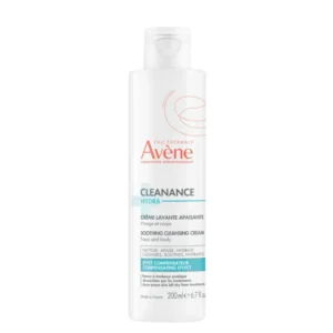Lyskin-avene-cleanance-hydra-soothing-cleansing-cream-200ml-AVN00079_resultado Avène Cleanance Hydra Soothing Cleansing Cream gently cleanses, hydrates and soothes dry, irritated and weakened acne-prone skin. It provides a particularly gentle cleansing option for adolescents and adults whose skin has become dry or uncomfortable during medical acne treatments.