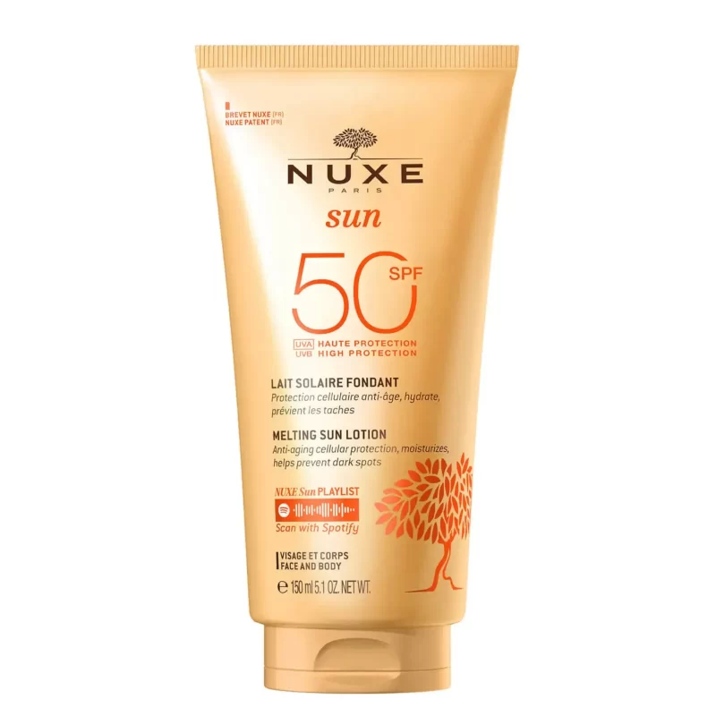 Nuxe sun face and body sunscreen spf50 150ml 5.1 fl.oz