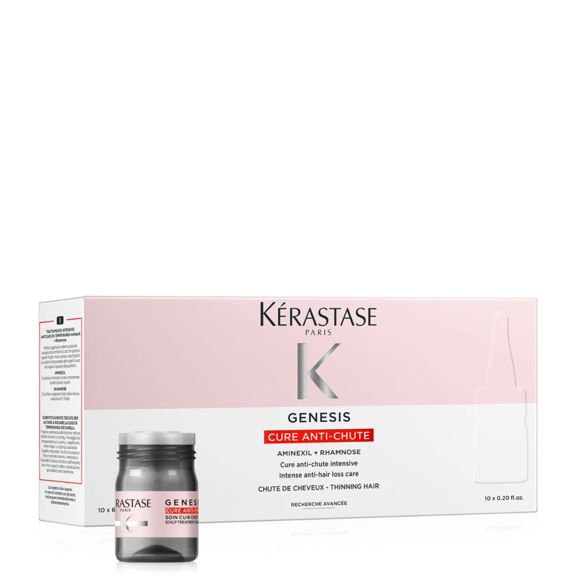 Lyskin-kerastase-genesis-anti-hair-fall-fortifying-ampoules-10x6ml-KER00056 Kérastase genesis anti hair-fall fortifying ampoules are an intensive treatment to reduce hair loss and maximize hair beauty.