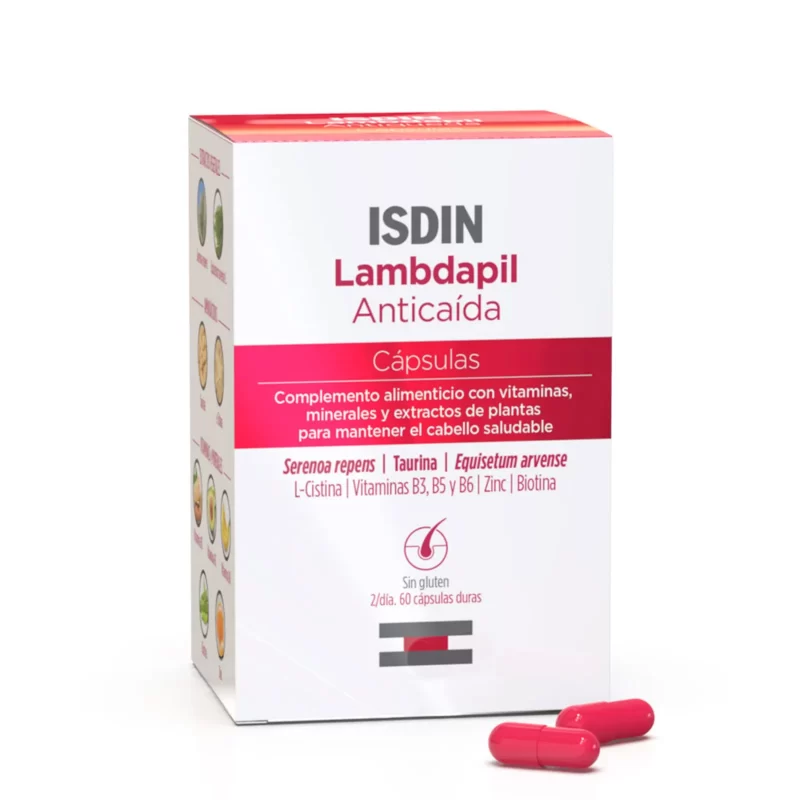 Isdin lambdapil capsules seasonal hair loss treatment 60capsules