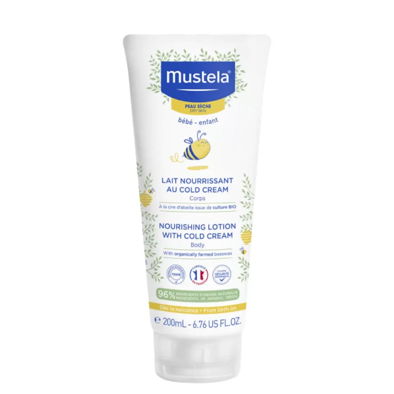 Mustela cold cream body nourishing lotion for baby dry skin 200ml