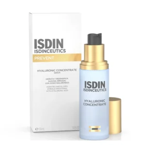 Isdin isdinceutics hyaluronic concentrate is the secret to radiant skin. It provides an even, flawless texture so that it can reflect light. The key is to keep the skin hydrated, minimize the appearance of pores and help prevent the first signs of aging.