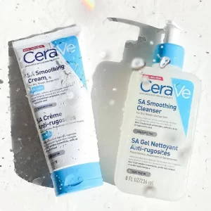 Ceravé Sa Smoothing Cleanser and cream