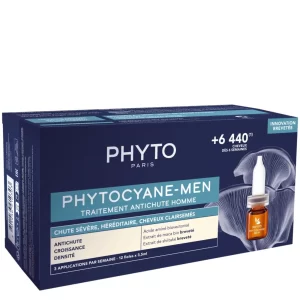 Phyto phytoqueda de cabelo masculino cyane 12x3,5ml