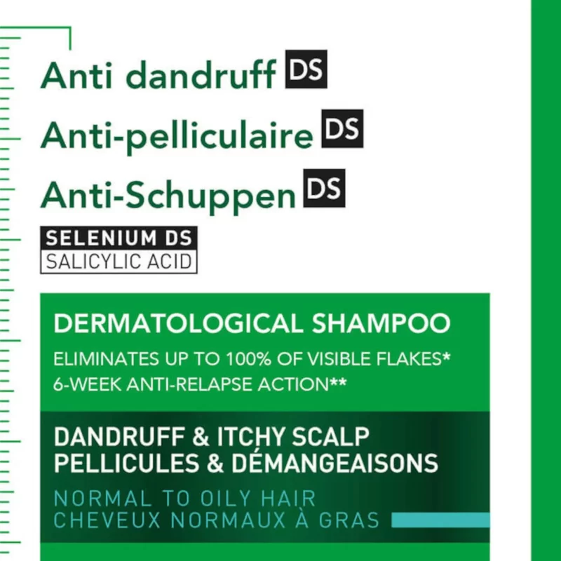 Vichy dercos shampoo anticaspa ds refill para cabelos oleosos 500ml 16.9fl.oz