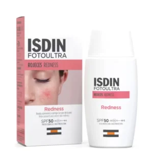 Isdin fotoultra redness spf50 is a sunscreen developed to protect sensitive skin prone to redness from the harmful effects of solar radiation. Thus, it reduces the redness and irritations of reactive skin. Enriched in antioxidant actives and broad-spectrum sunscreens it reduces oxidative stress caused by sun radiation.