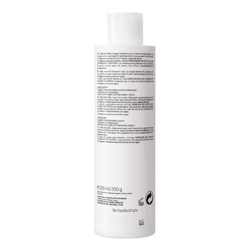 La roche posay kerium cream shampoo for dry dandruff 200ml