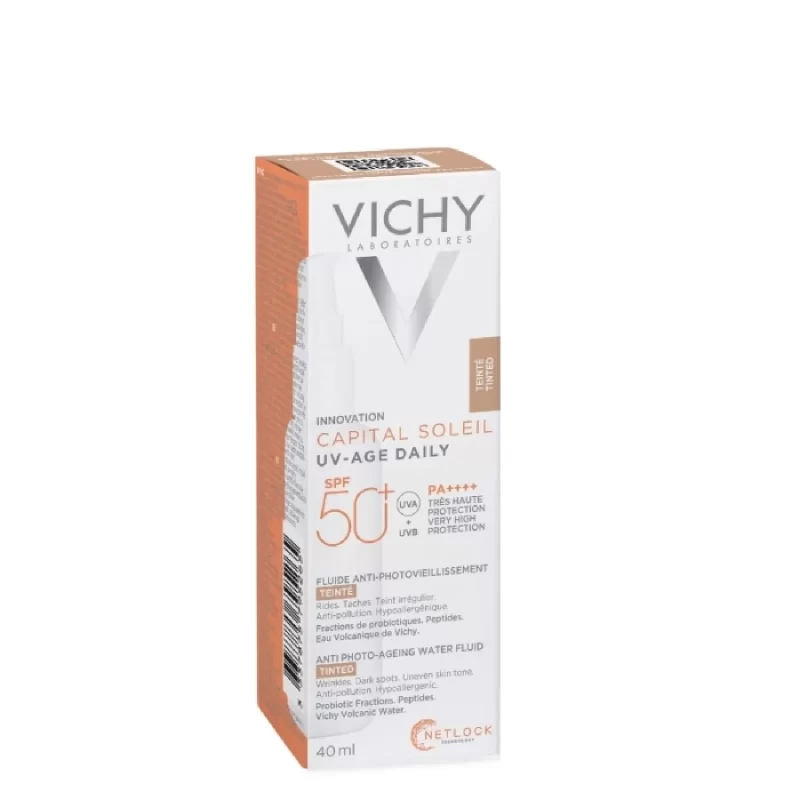 Vichy capital soleil fluido antienvelhecimento matizado uv age spf50 40ml