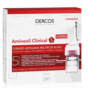 Vichy dercos aminexil clinical 5 for women anti-hair loss 12 ampoules