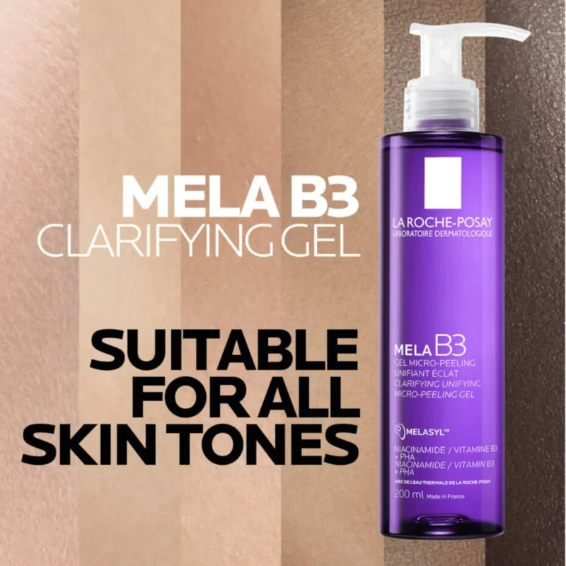 La Roche-Posay Mela B3 Micro-Peeling Cleanser Gel 200ml 6.7fl.oz - Suitable for all skin types and tones