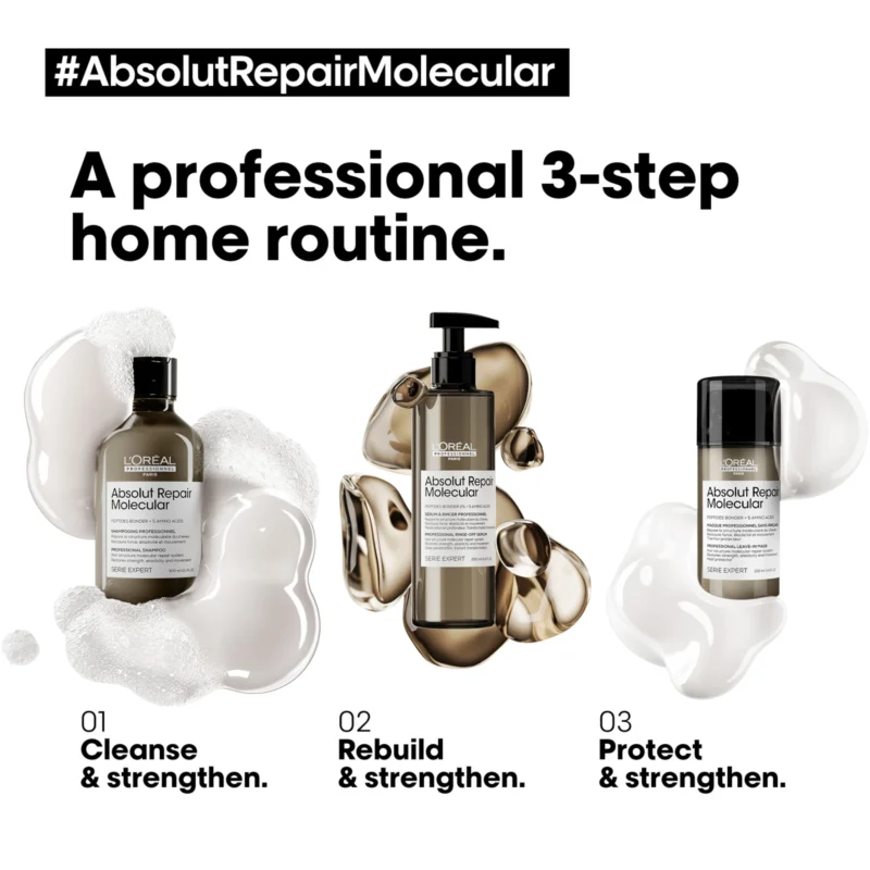 Loreal Professional Absolut Repair Molecular Shampoo 300ml 10.1fl.oz - How to use Protocol
