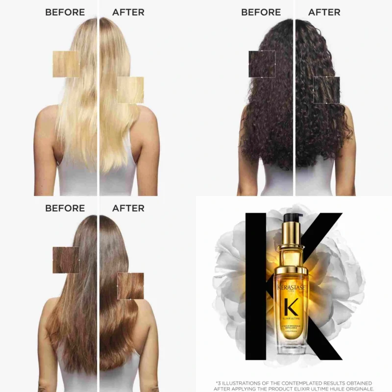 Kérastase Elixir Ultime L'Huile Originale Refillable 75ML - Before & After